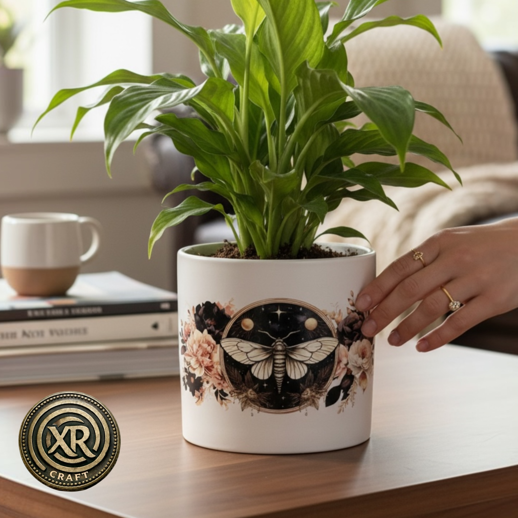 Luna Moth Ceramic Cache Pot