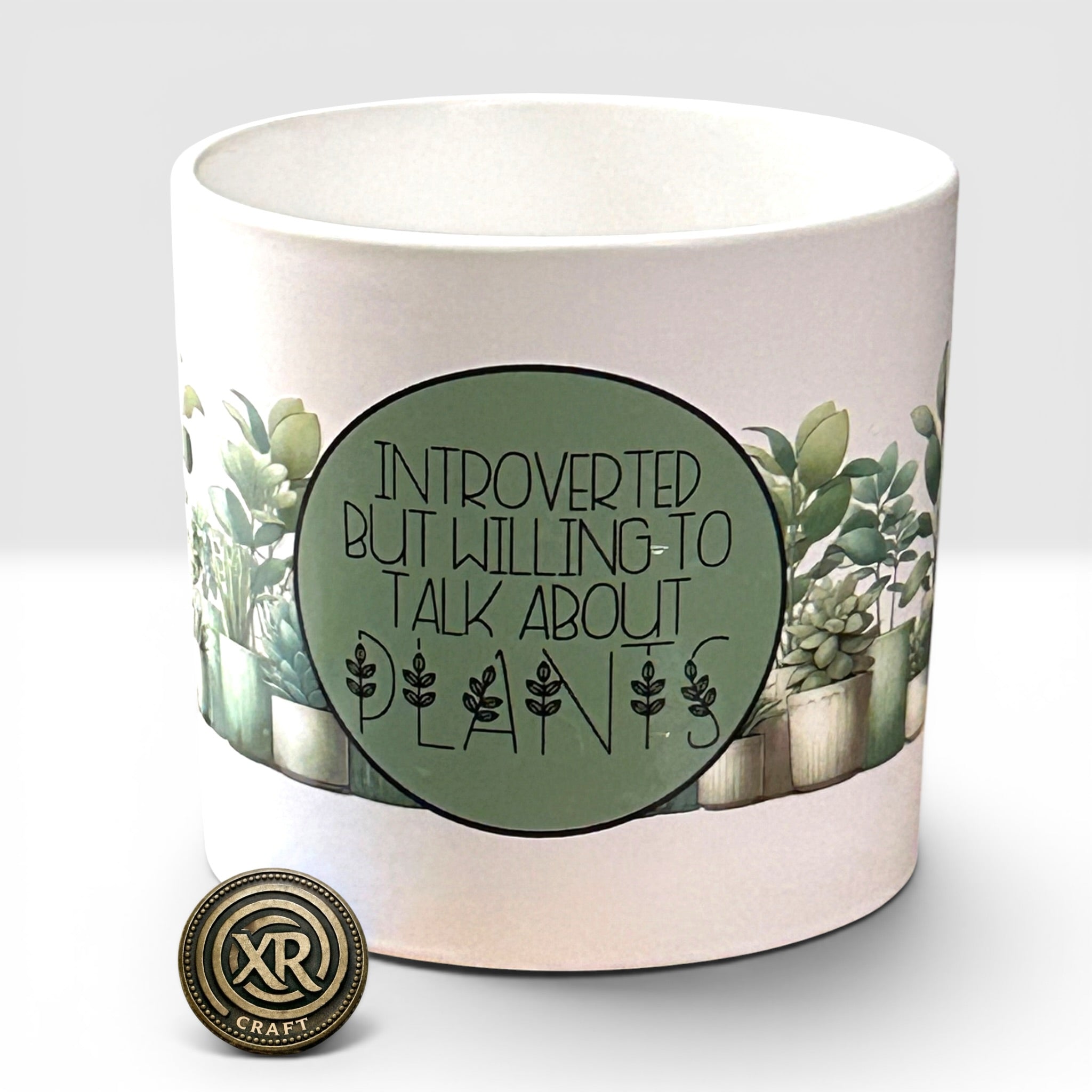 Introverted But Willing to Talk Plants Ceramic Cache Pot