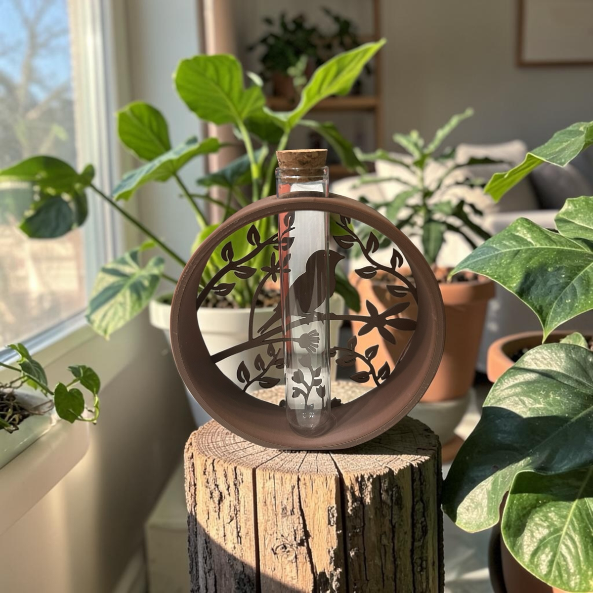 Perched Songbird Plant Propagation Station