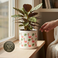 Flamingos In Bloom Ceramic Cache Pot