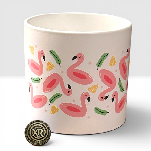 Flamingo Fiesta Ceramic Cache Pot
