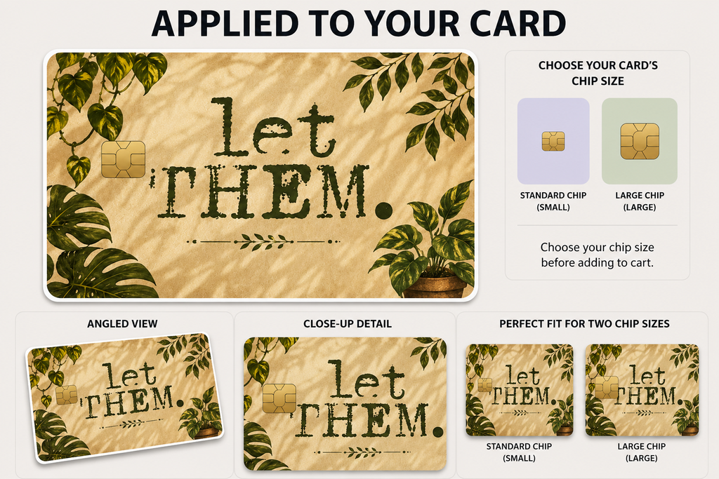Let Them (Botanical) Credit & Debit Card Skin