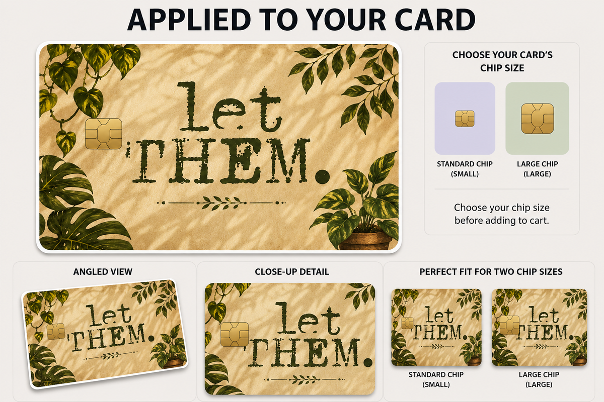 Let Them (Botanical) Credit & Debit Card Skin