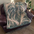 Handmade Monstera Throw