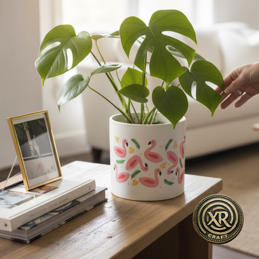 Flamingo Fiesta Ceramic Cache Pot