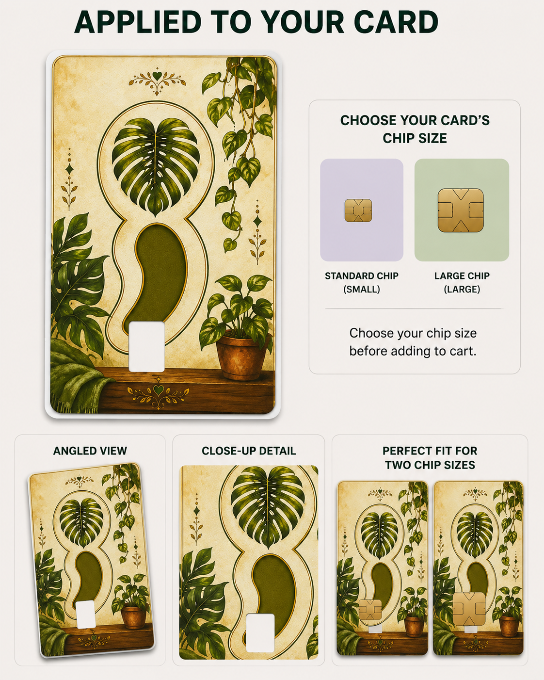 Monstera Semicolon Credit & Debit Card Skin