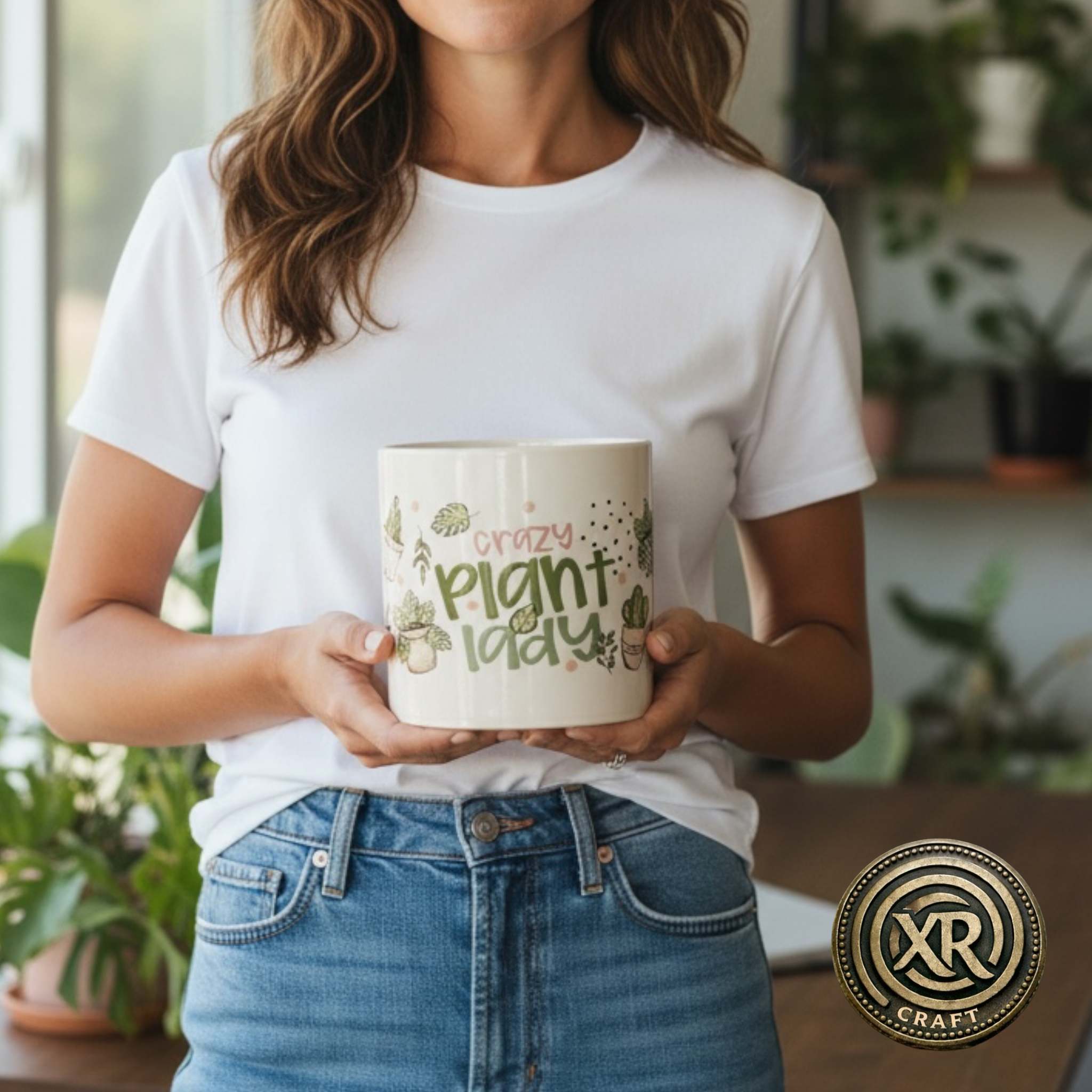 Crazy Plant Lady Ceramic Cache Pot