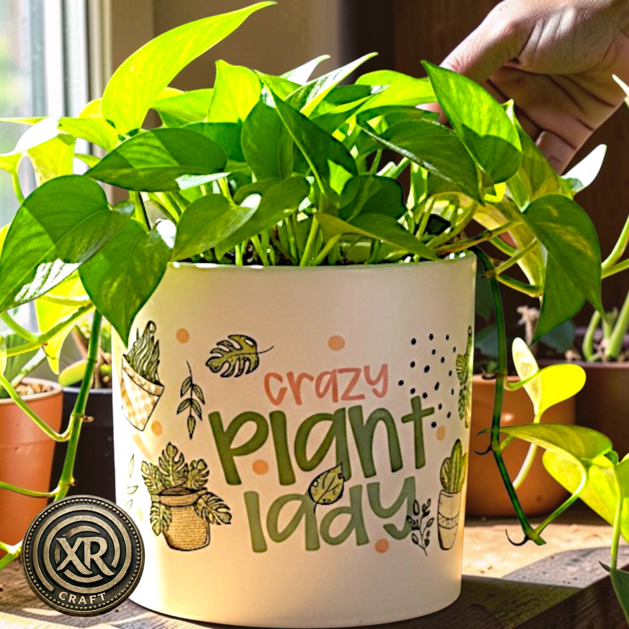 Crazy Plant Lady Ceramic Cache Pot
