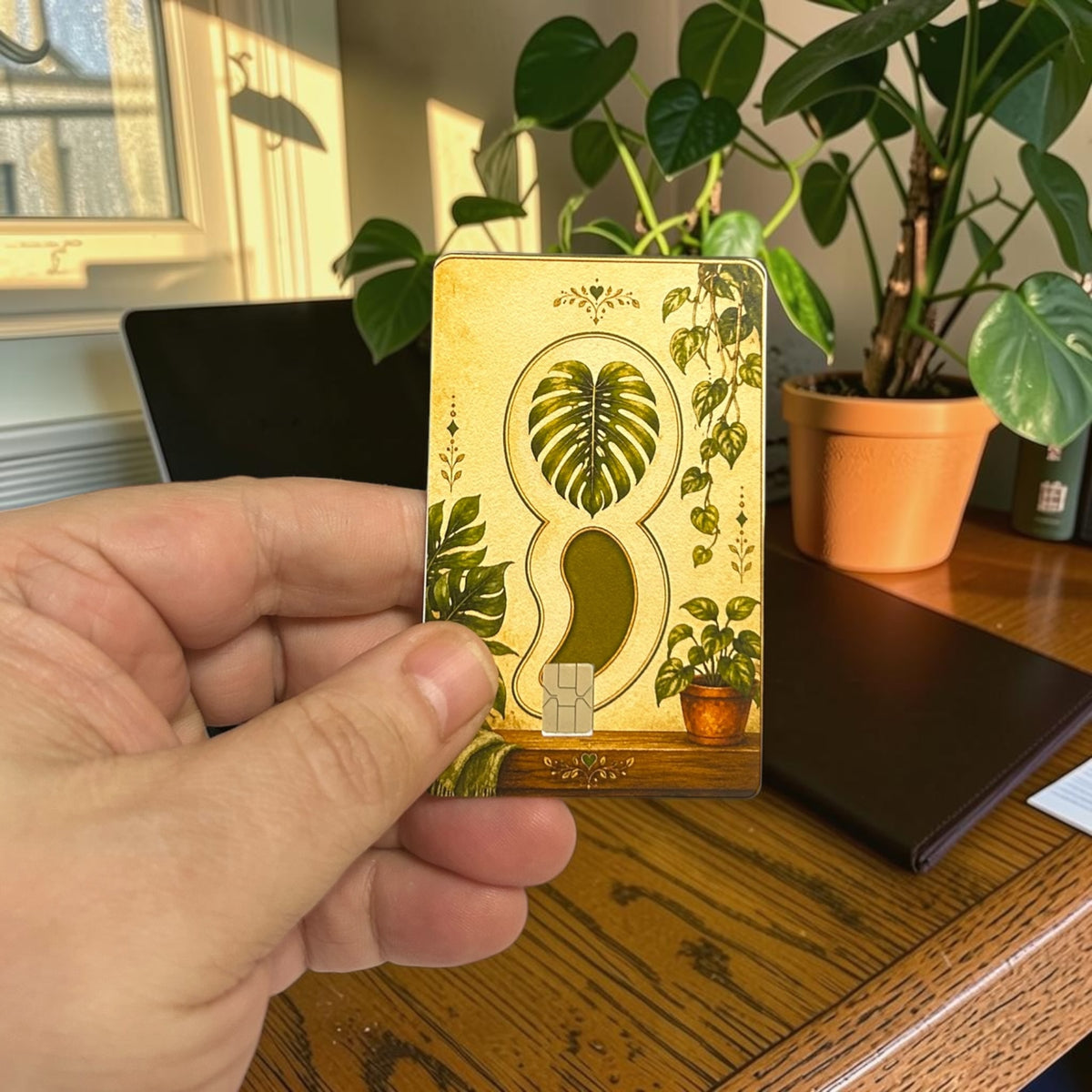 Monstera Semicolon Credit & Debit Card Skin